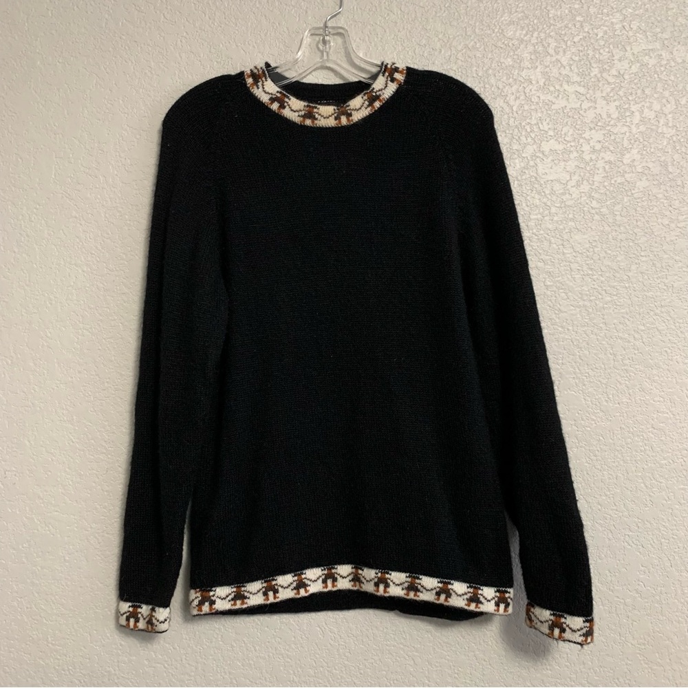 Gamboa Sweater Womens M Alpaca Wool Boho  Outdoor Gorpcore Black